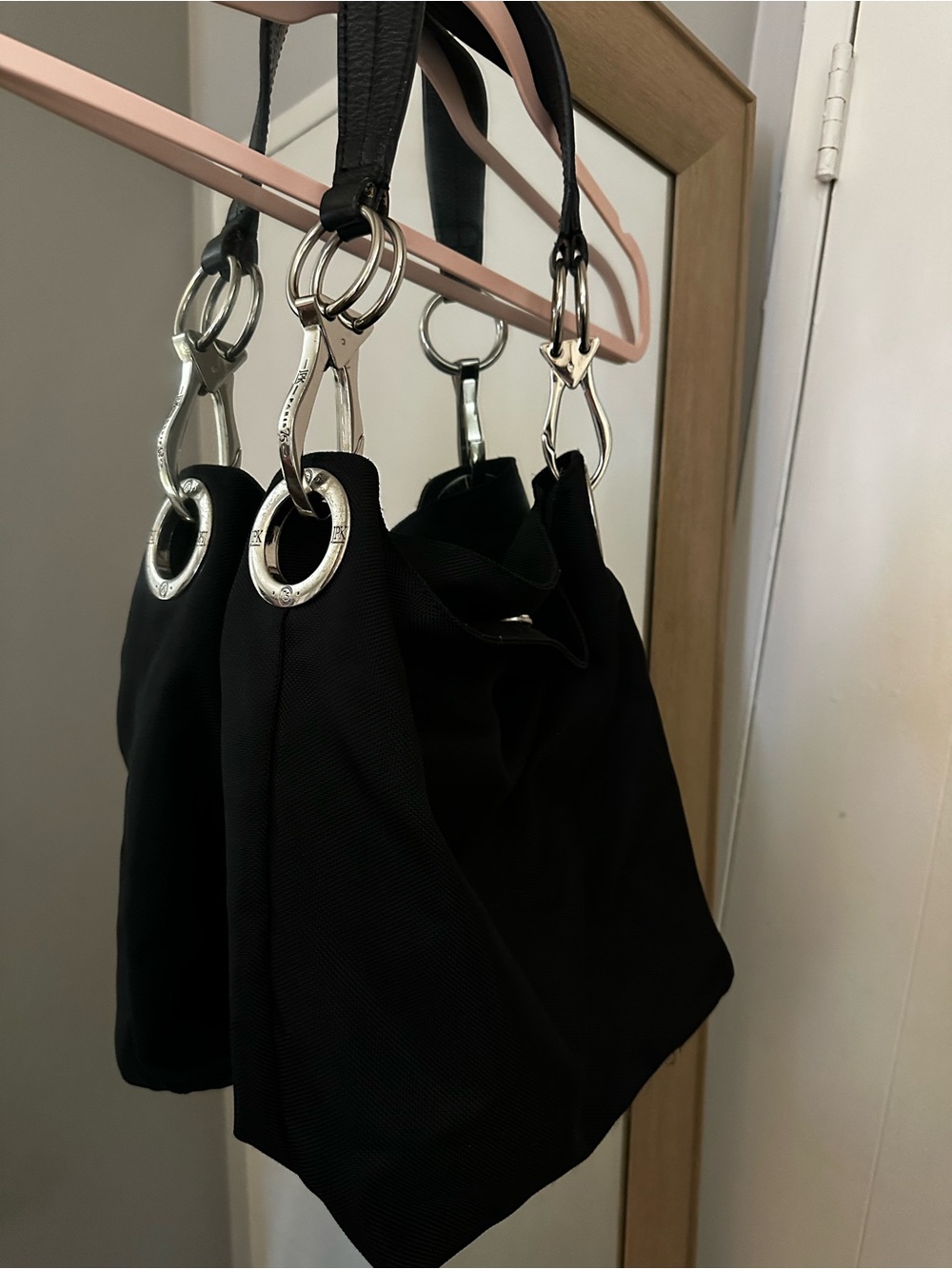 JPK PARIS 75 Shoulder Bucket Bag with Silver Ring Hardware